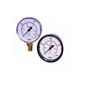 111.10, 111.12 WIKA pressure gauge with Bourdon tube is used for pressure measurement of gaseous and liquid media.