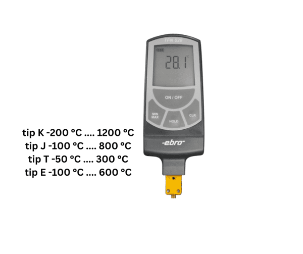 prenosni termometer s tipalom za meritve temperature v krušni peči