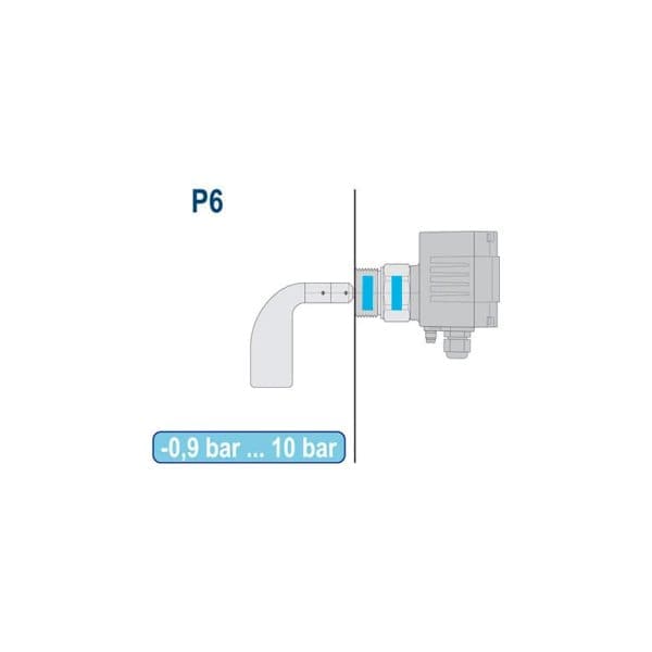 P6 pressure protected coupling for DF rotary level switches is designed for DF level switches. Useful in environments from -0.95 ... 10 bar