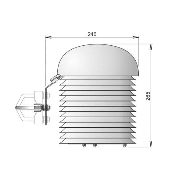 The F8810 weather cap-radiator for weather sensors is a professional shield for protection against solar radiation