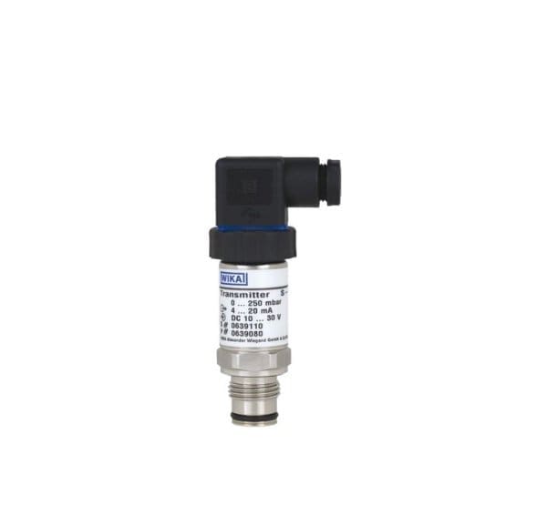 The S-11 WIKA pressure transducer for viscous and solid media is a device that detects pressure and converts it into an electrical signal, where the quantity depends on the pressure or the fluid.