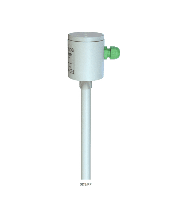 SDS_PP se uporablja za signalizacijo in regulacijo neagresivnih tekočin v odprtih ali zaprtih posodah ali cisternah. Namenjeni so zaznavanju maksimalnega nivoja tekočine ali preklapljanju črpalk in elektromagnetnih ventilov.