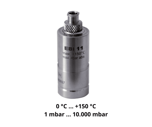 EBI 11-P111 mini data logger za merjenje temperature. Meritve tlaka do 10 bar. 0 … +150 °C. IP68. 2x 7.500 meritve. Luer-Lock povezava.