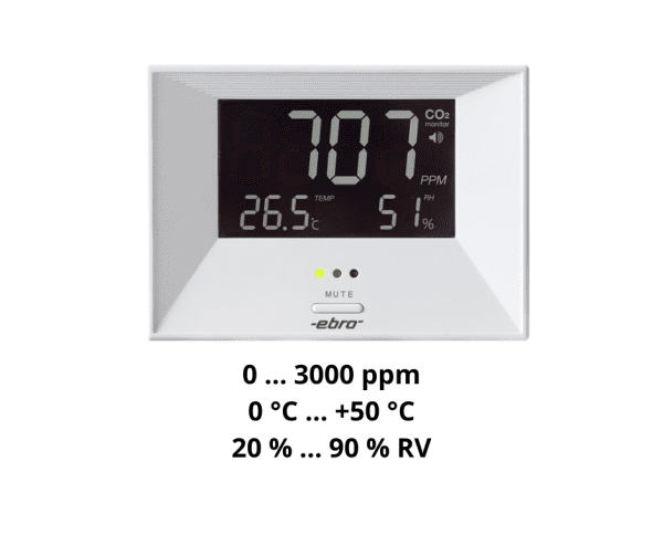 RM 100 prostorski merilnik temperature, vlage in CO2 EBRO