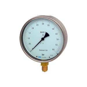 312.20 precizni testni manometer WIKA z bourdonovo cevjo se uporablja za precizno merjenje tlaka plinskih in tekočih medijev.