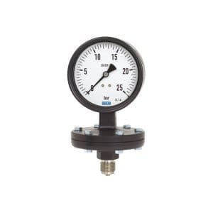 422.12 The WIKA diaphragm pressure gauge is preferably used for low pressure areas. Through the large working area of the circular, corrugated diaphragm element, small pressure ranges can be reliably measured.