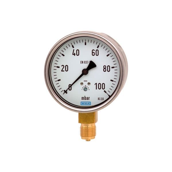 612.20 manometer za nizek tlak WIKA s kapsulo se uporablja pri merjenju razlike v tlaku plinskih in tekočih medijev.