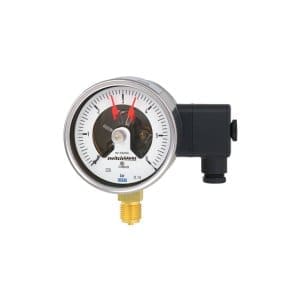 PGS21.100 Bourdonov manometer WIKA z preklopnimi kontakti se uporablja za nadzor diferenčnih tlakov, instrument omogoča preklapljanje in prikazovanje.