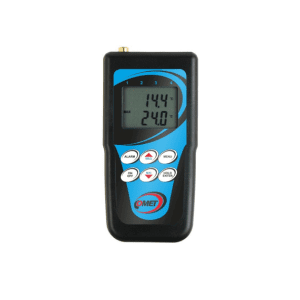 The D0211 single input Ni1000/Pt1000 thermometer connects to a PC via the included USB cable to transfer data from memory. -200 ... +500 °C