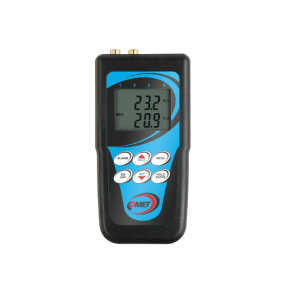 C0121 je visoko točen termometer z dvema vhodoma za Ni1000 RTD senzor. LCD osvetlitev, zvočni in optični alarmi. -50 ... +250 °C. ±0.2 °C