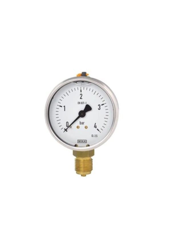 113.53 WIKA pressure gauge with Bourdon tube is used for pressure measurement of gaseous and liquid media.