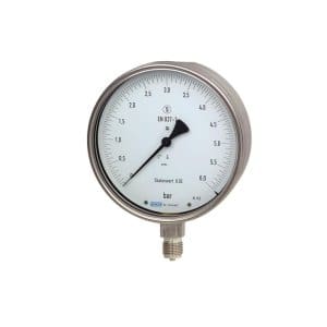 333.30 precizni testni manometer WIKA z bourdonovo cevjo se uporablja za precizno merjenje tlaka plinskih in tekočih medijev.
