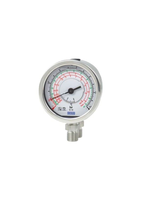 732.18 WIKA differential pressure gauge for refrigeration engineering is used for pressure measurement of gaseous and liquid media.