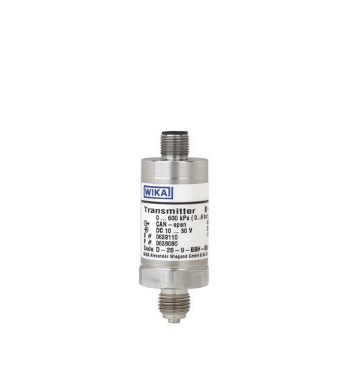 D-20-9 tlačni pretvornik WIKA CANopen® je naprava, ki zazna tlak in ga pretvori v električni signal, pri čemer je količina odvisna od pritiska ali tekočine.
