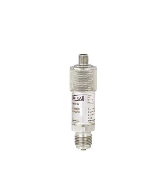 The WIKA P-30 pressure transducer for precision measurements is a device that detects the pressure and converts it into an electrical signal, where the quantity depends on the pressure or the fluid.