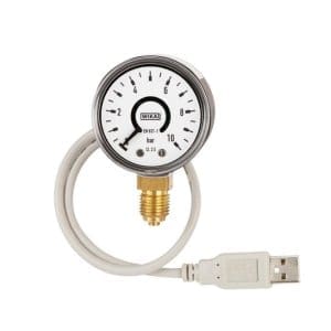 The PGT10 USB Bourdon pressure gauge with WIKA output signal is used for pressure measurement of gaseous and liquid media.