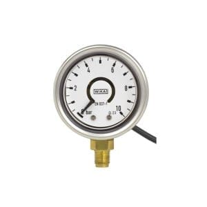 The PGT21 Bourdon pressure gauge with WIKA output signal with stainless steel housing is used for pressure measurement of gaseous and liquid media.
