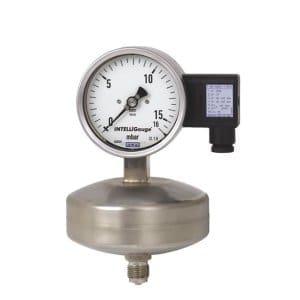 The PGT63HP.160 capsule pressure gauge with output signal for the process industry is used for pressure measurement of various media.