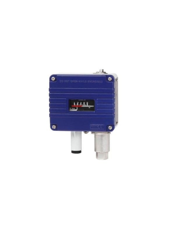 The PSM-700 mechanical pressure switch model has been designed for monitoring and control applications. The measuring element is a fully welded 316L stainless steel bellows. This corrosion-resistant pressure switch is suitable for a wide range of media used in the process industry.