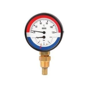 100.1x thermomanometer for pressure and temperature measurement