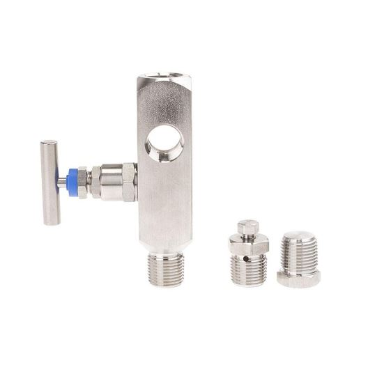 IV11 multiport needle valve for separation, removal and venting of pressure gauges.