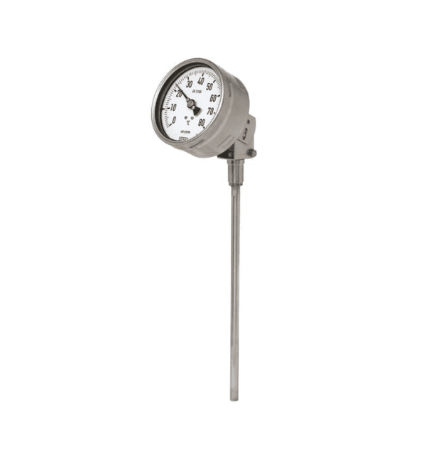 S73 gas thermometer manufactured according to EN 13190. For manufacturing industries. ATEX, -200 °C ... +700 °C, stainless steel.