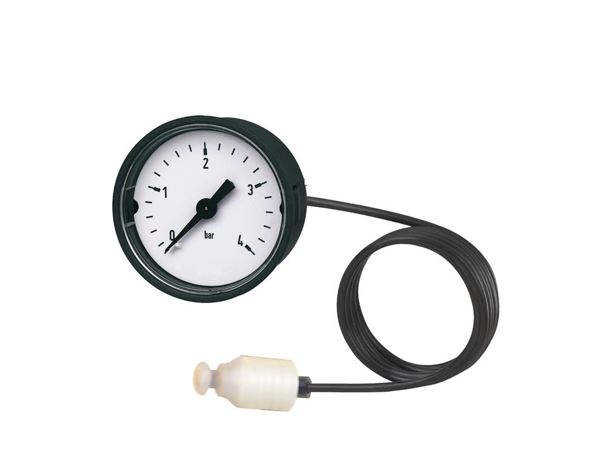 101.00 manometer WIKA s plastično kapilaro se uporablja pri merjenju tlaka plinskih in tekočih medijev.