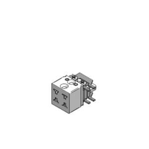miniature recessed duplex PCB connector for thermocouple