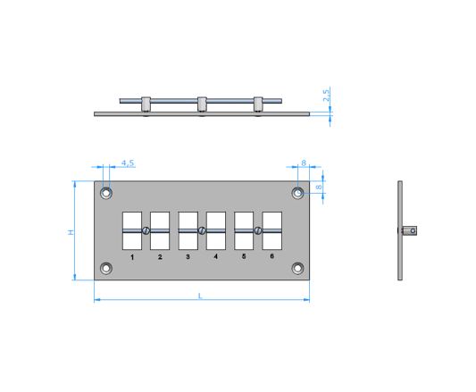 montažna plošča za standardne vtičnice