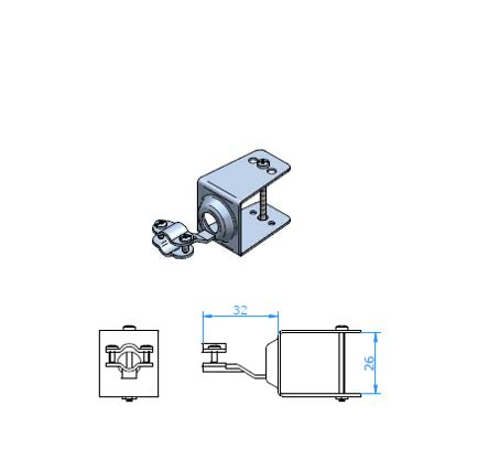 U-bracket for soldering / crimping with cable holder