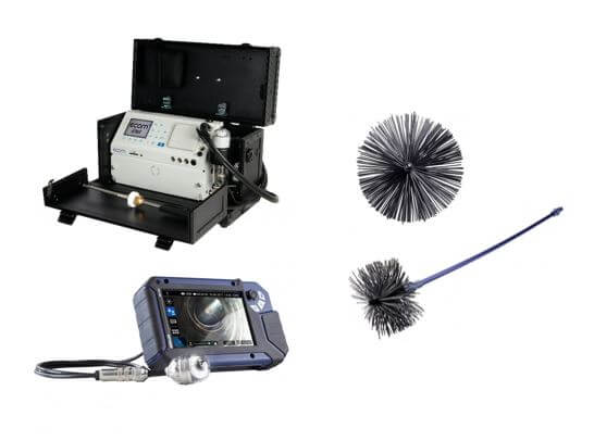 Analizatorji dimnih plinov, video pregledovalne kamere, oprema za dimnikarje