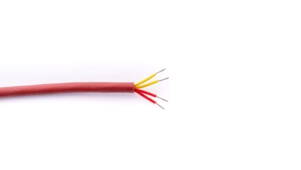 KPX04X0.22SS180 kabel priključni za priklop RTD tipal, 4 x 0.22 mm², s silikon izolacijo. Cu žice, premer vodnikov: 4 x 0.22 mm².