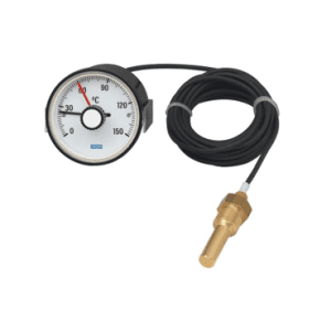 The SC15 temperature limiter is a thermometer with a remote capillary for on-site display. Switch contacts ensure simultaneous monitoring.