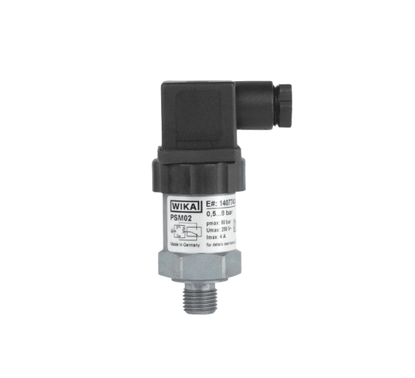 PSM02 OEM kompaktno tlačno stikalo WIKA z nastavljivo histerezo se uporablja pri merjenju tlaka plinskih in tekočih medijev.