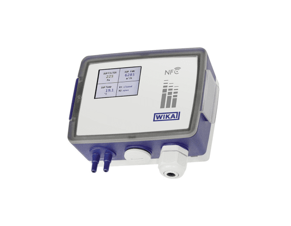 A2G-520 senzor diferenčnega tlaka pretoka zraka meri razliko tlaka na komponentah, kot so ventilatorji ali Pitotove cevi.